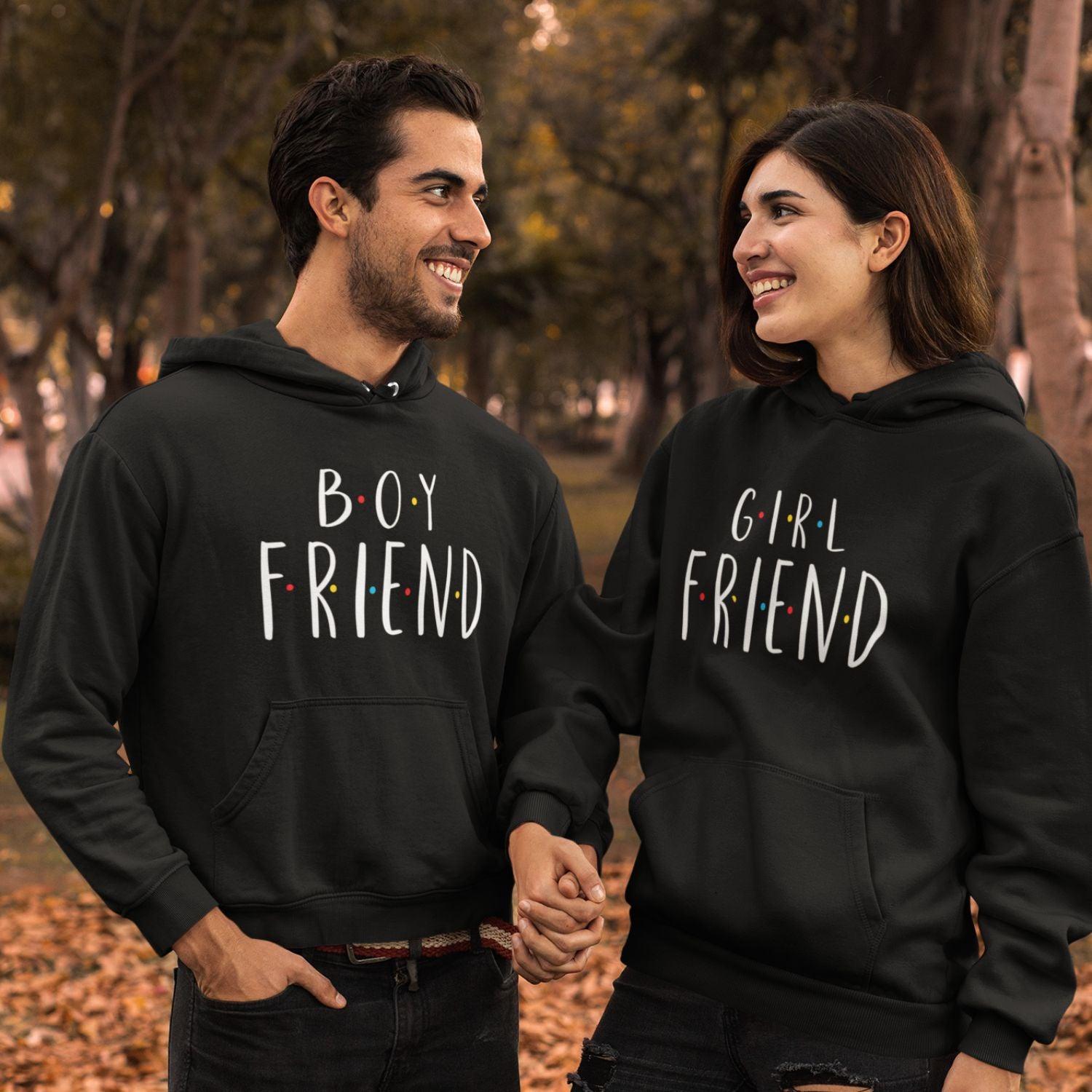 I Heart My Girlfriend & Boyfriend Sweaters | Personalized Couple Sweatshirts for Lovebirds