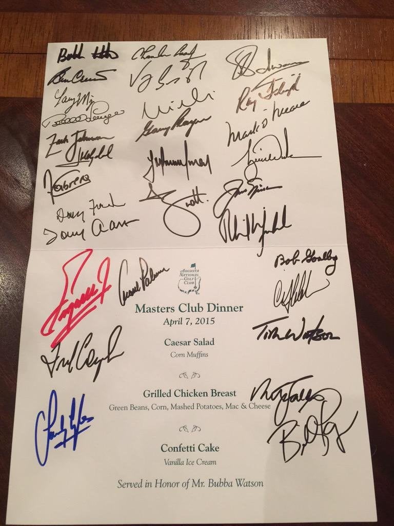 Bubba Watson Masters Dinner Menu: A Look at the 2023 Feast and Traditions