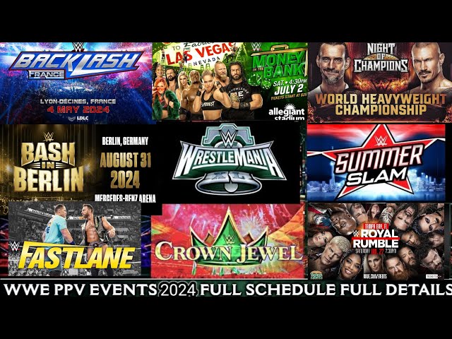 Upcoming WWE 2024 PPVs: Full Schedule and Event Highlights