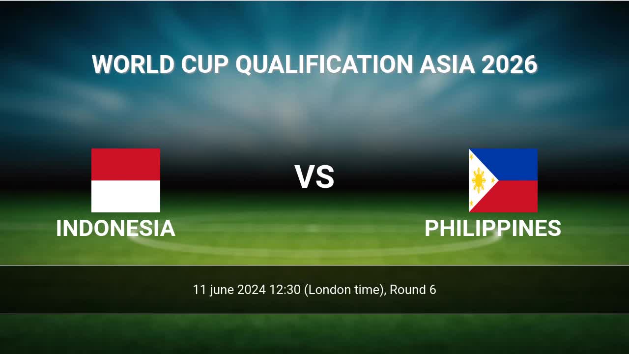 Indonesia vs Philippines: Head-to-Head and Predictions for World Cup Qualifying Match