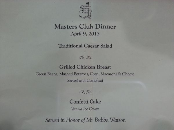 Bubba Watson Masters Dinner Menu: A Look at the 2023 Feast and Traditions