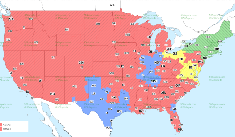 NFL Games Today: TV Schedule & Broadcast Map for October 2024