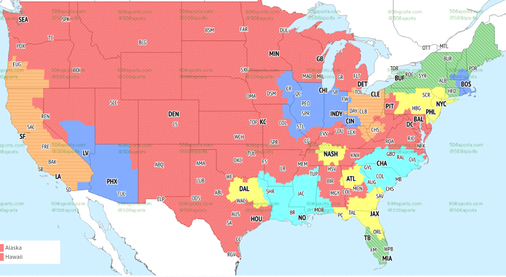 NFL Games Today: TV Schedule & Broadcast Map for October 2024