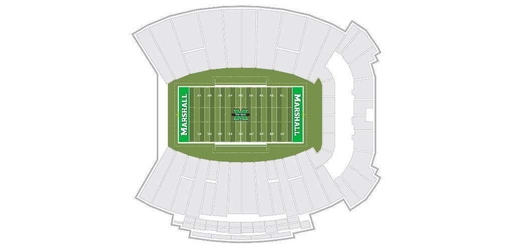 Interactive Joan C. Edwards Stadium Seating Chart for Marshall Events & Football