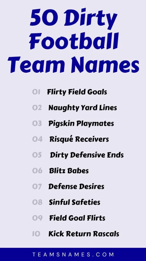 Funny and Offensive Fantasy Football Names You Cant Miss