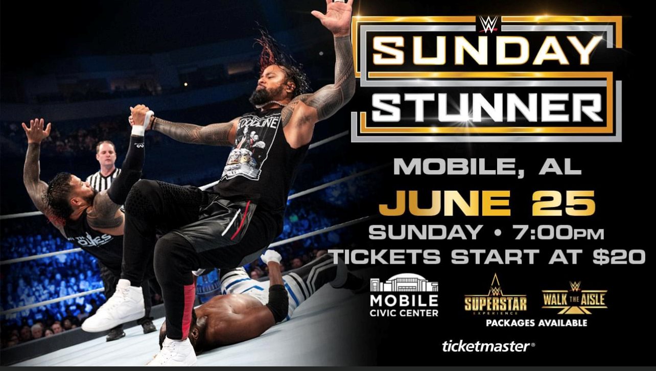 WWE Returns to Mobile AL for Sunday Stunner at Civic Center