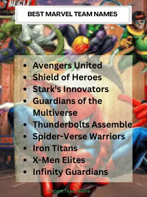 Funny Marvel Custom Team Names Make Your Team Awesome