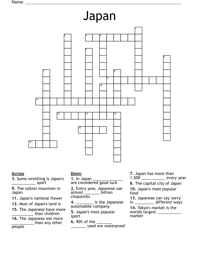 Tokyo Former Name Crossword Challenge Your Knowledge of Japanese History Today