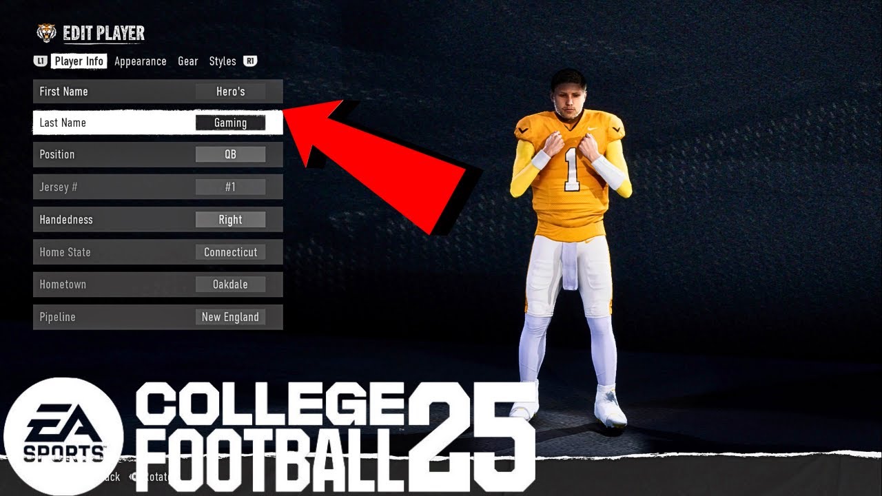 Step-by-Step: How to Create Your Player in College Football 25