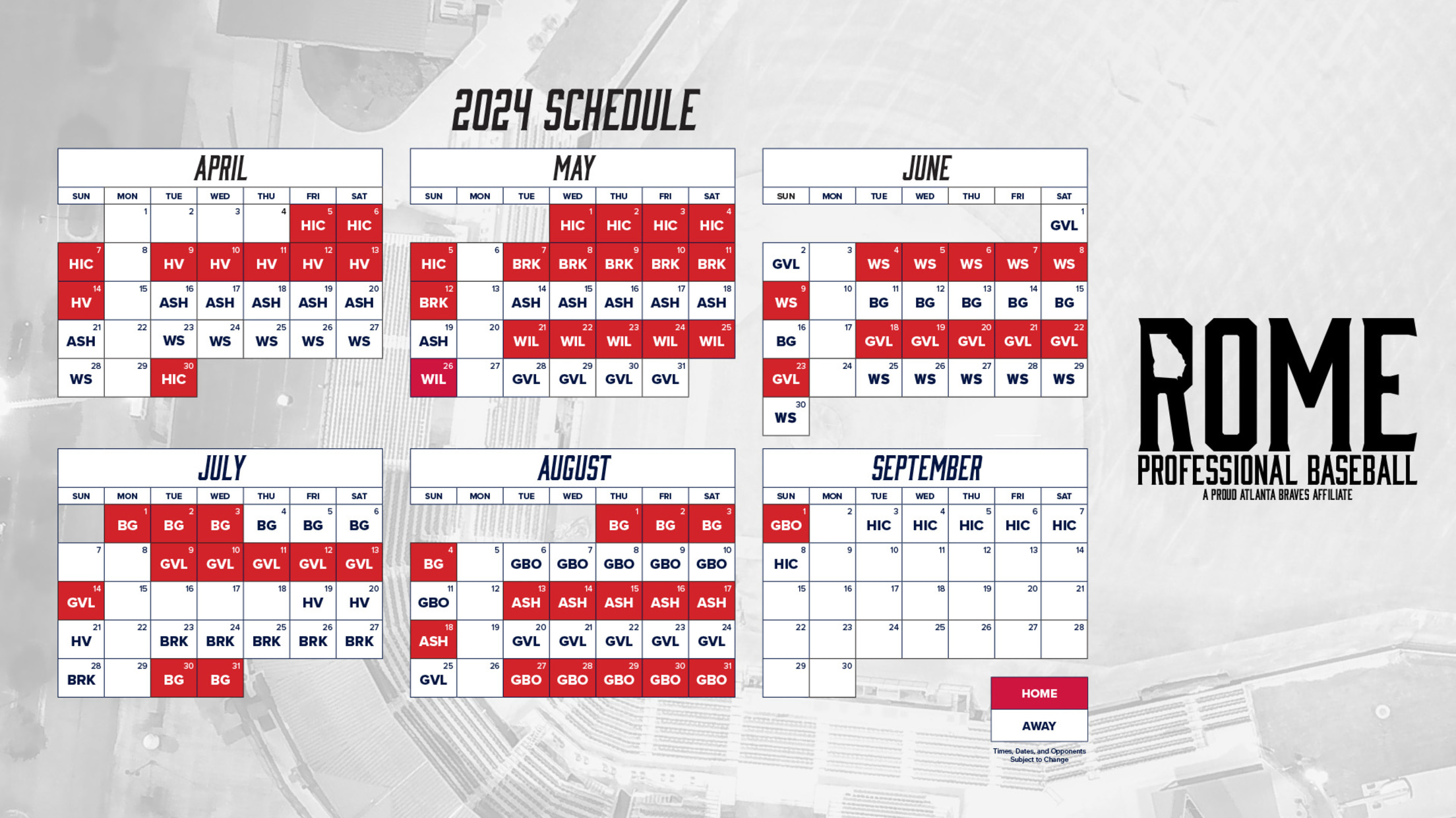 Rome Braves 2024 Schedule is Here: Plan Your Baseball Season Now