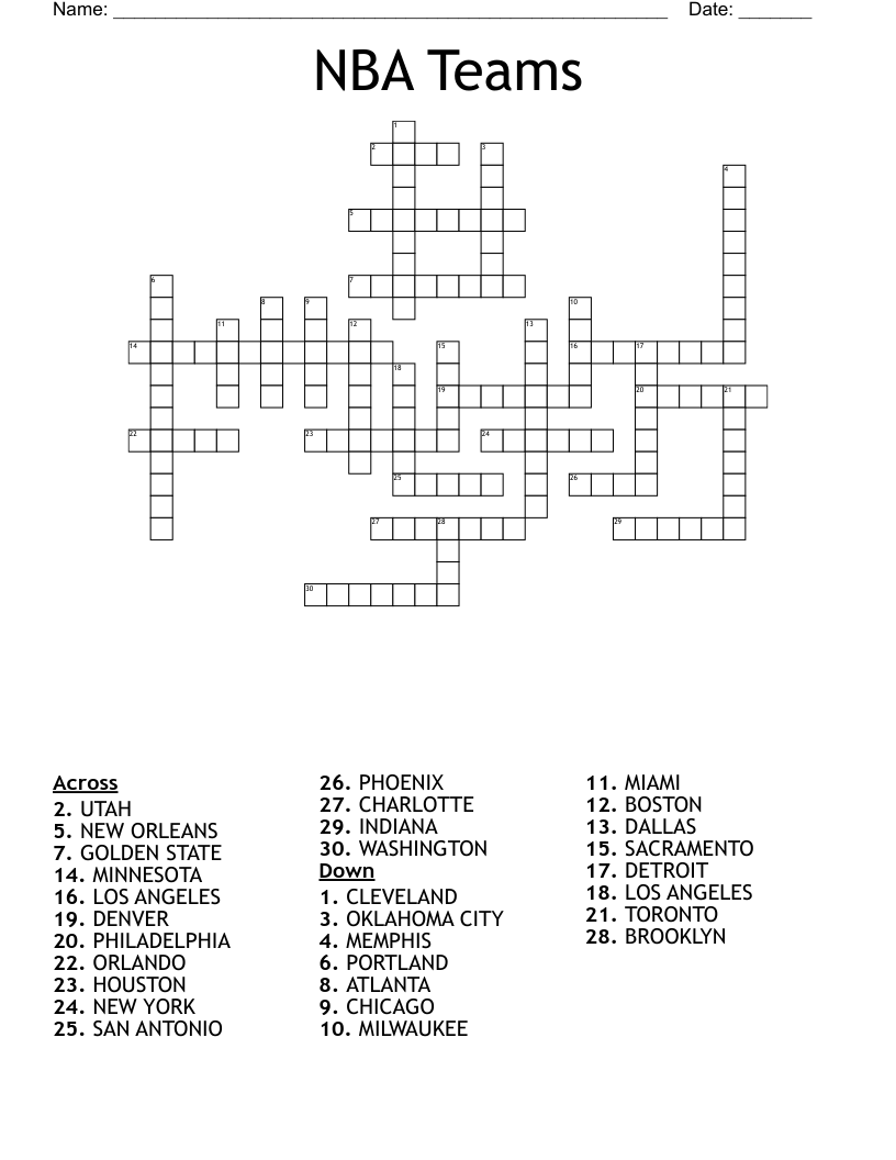 Washington NBA Team in NYT Crossword: What You Need to Know