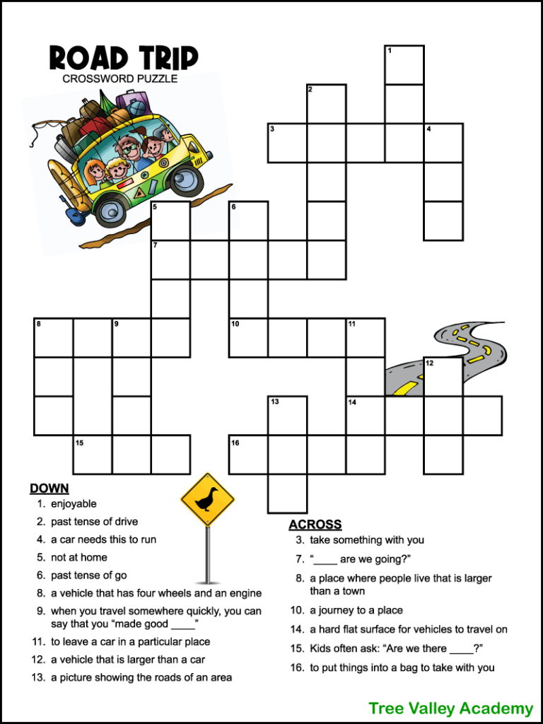 Easy Crossword: Whats the Result of a Toddlers Trip