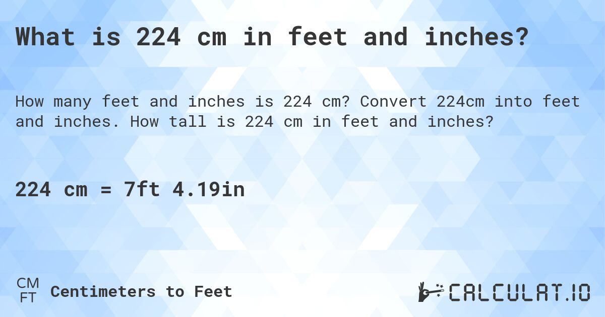 224 cm in Inches: Understand the Conversion Easily