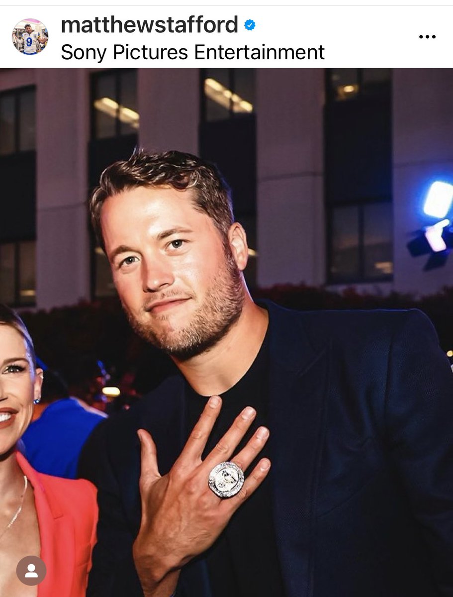 The Story Behind Matthew Staffords Super Bowl Ring