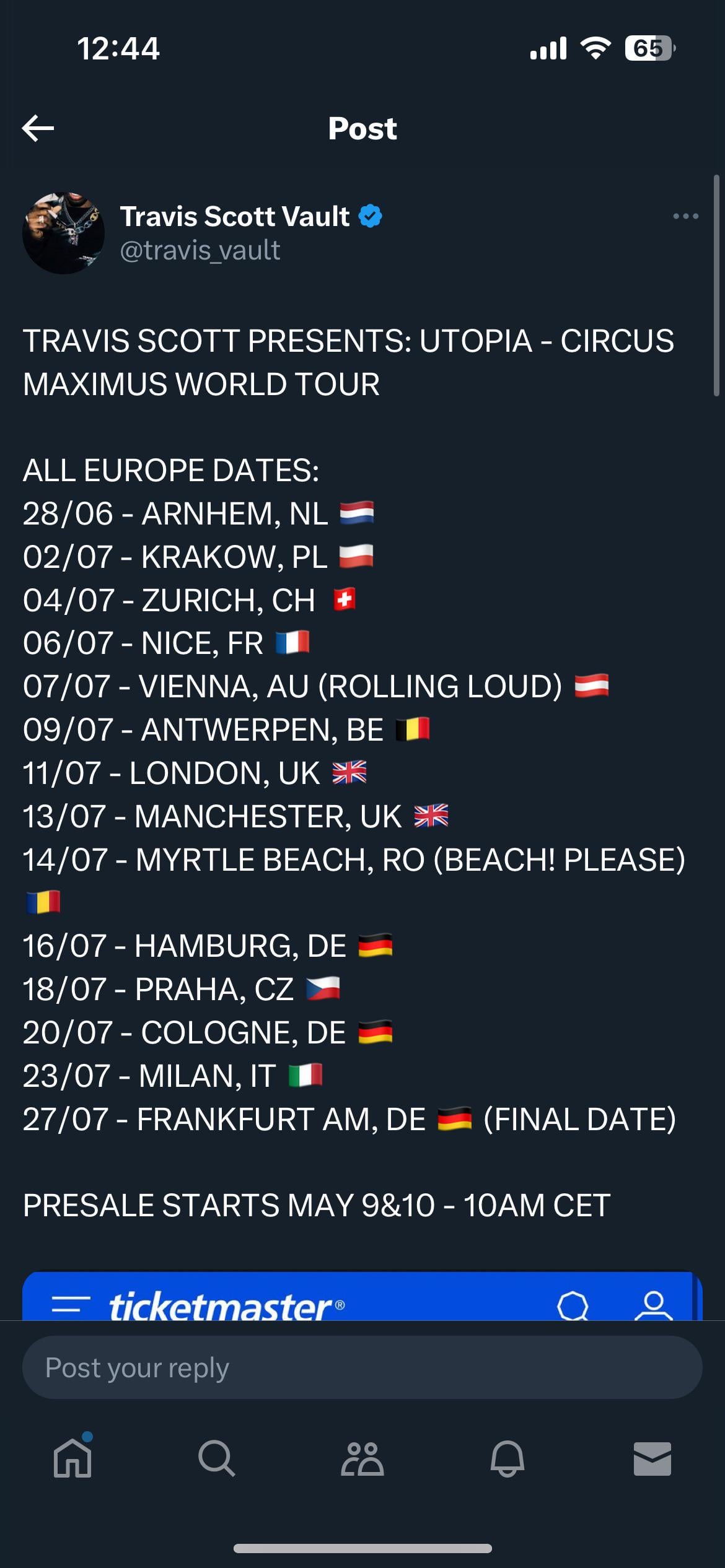 Travis Scott Germany Utopia Tour: Will He Add German Dates?