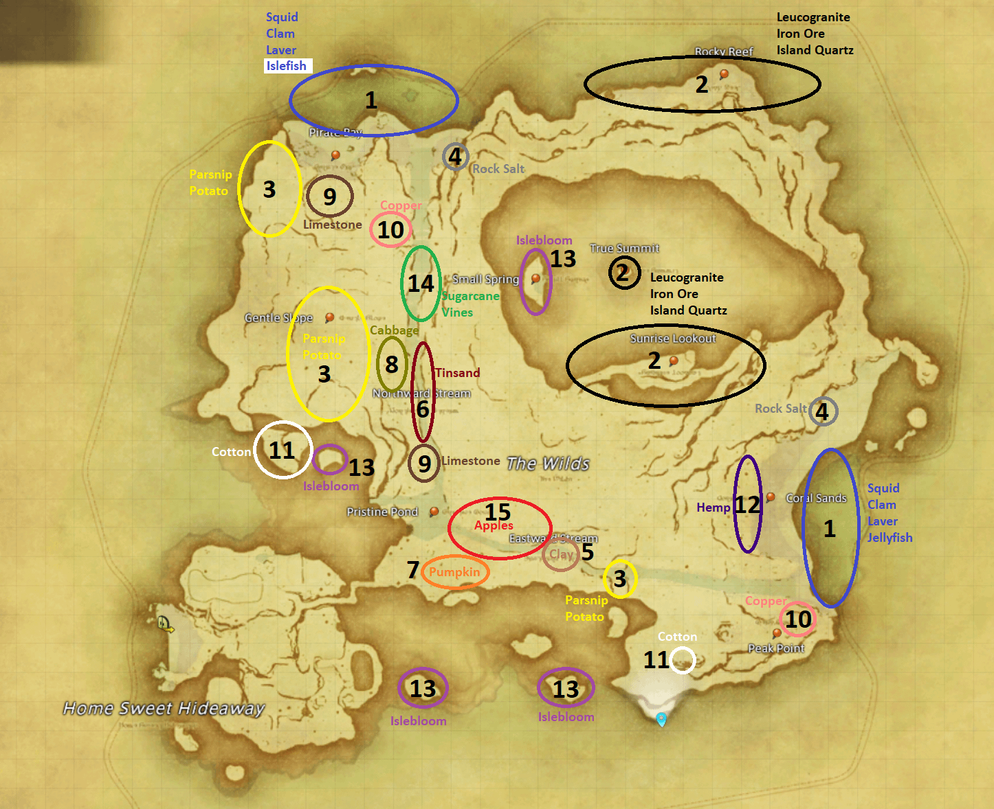 FF14 Island Sanctuary: Where to Find All Gathering Log Items