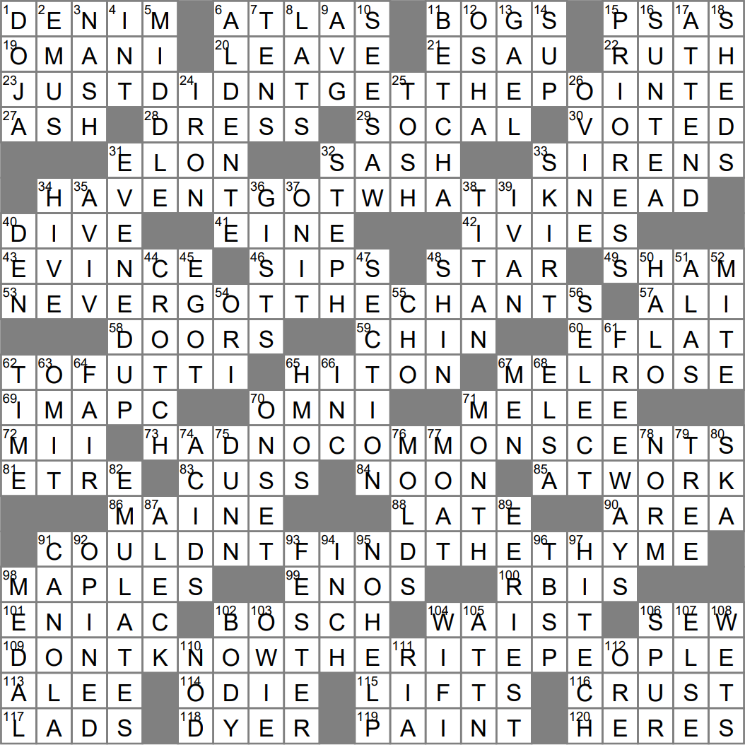 Solve This Crossword: Excuses Are Absolutely Unacceptable