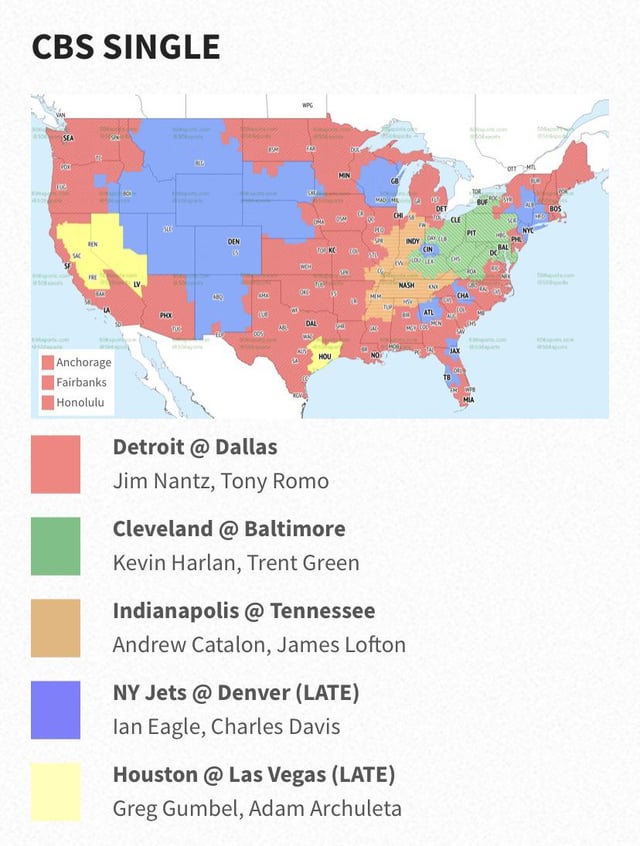 Where to Watch the Games: NFL Week 7 TV Map 2023