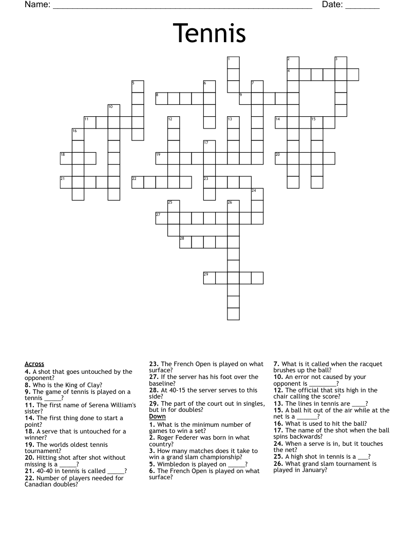 Tennis Lendl Crossword Hint Solved - Quick Tips and Common Answers