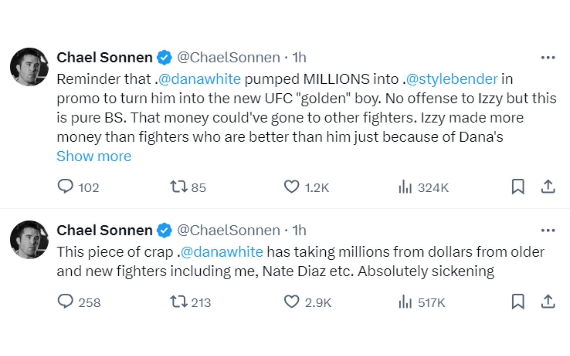 Chael Sonnen Dana White tweet: What did Sonnen really say?