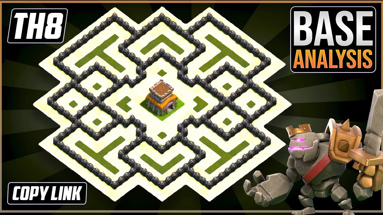 Unbeatable Town Hall Lvl 8 Base Defense (Use These to Climb Trophies)