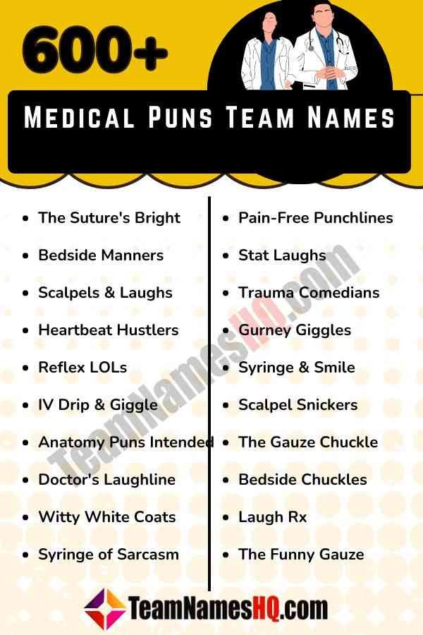 Funny Medical Team Names: Creative Ideas for Healthcare Heroes!