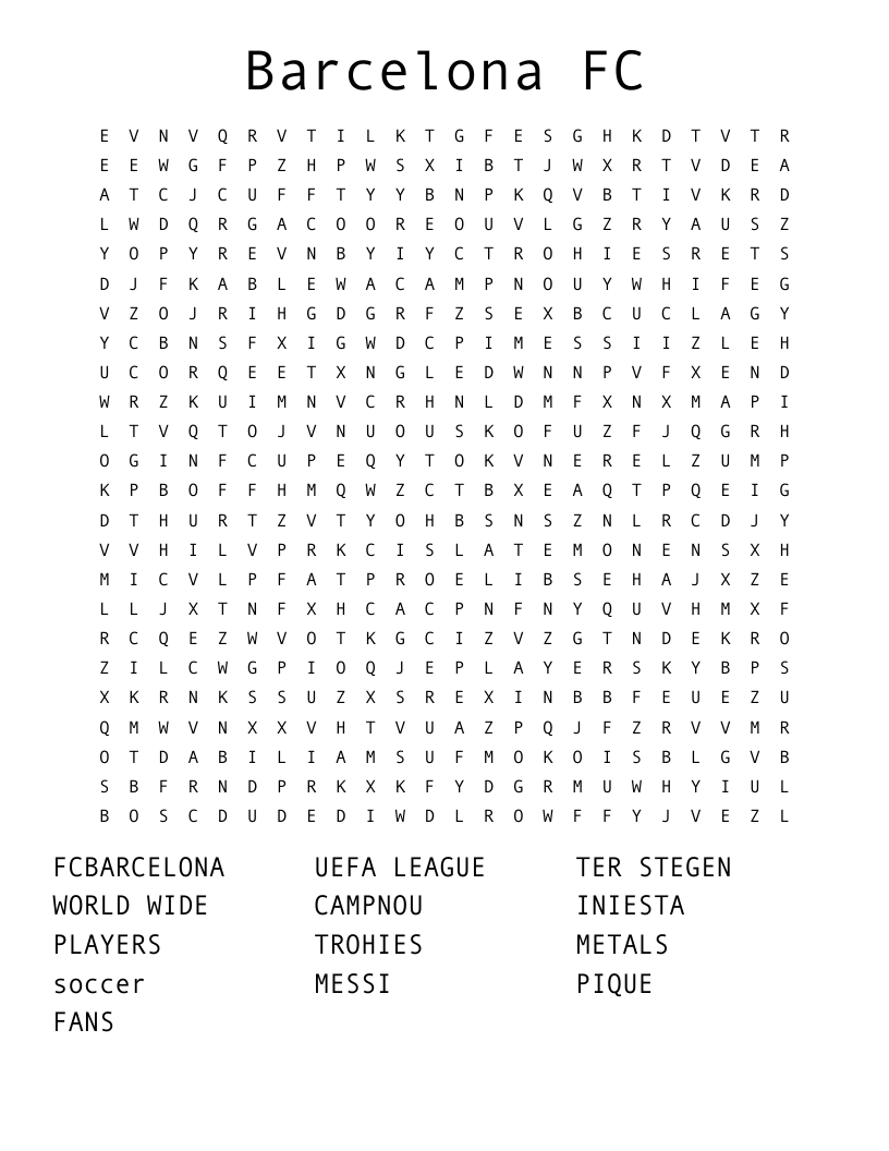 Home to FC Barcelonas Archrival Crossword: Clues and Solutions, Beat the Hardest Soccer Quiz!