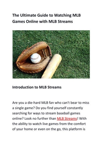 Watching MLB Games on Cracked Streams Baseball: What to Know