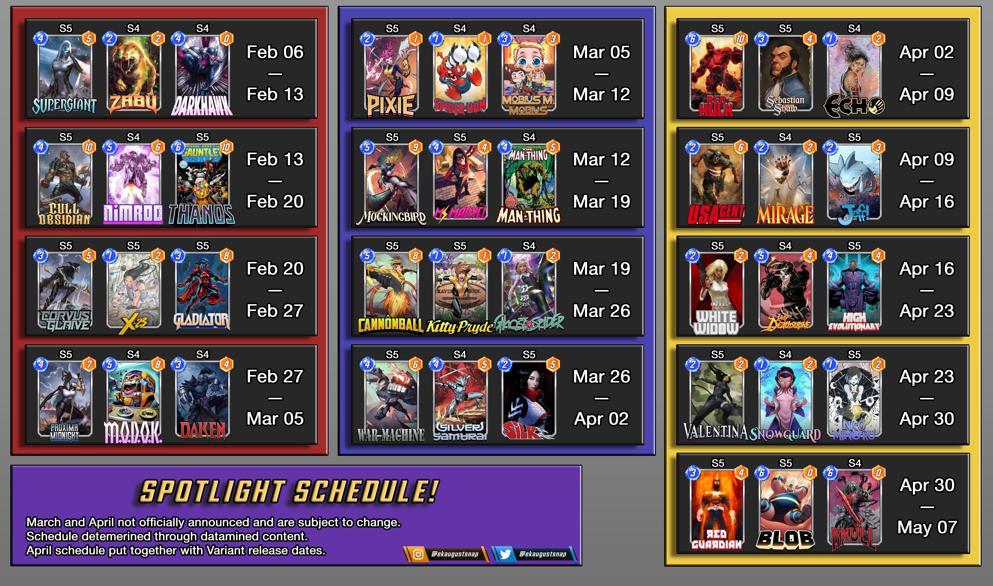 Spotlight Cache Marvel Snap Schedule Explained: Never Miss Out on Your Favorite Character Variants