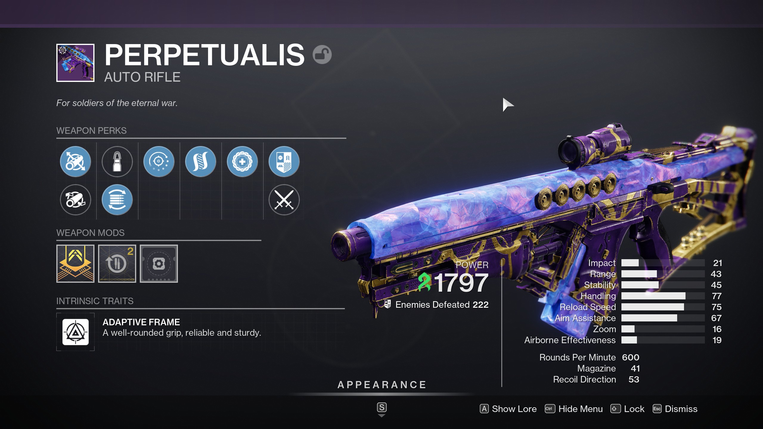 Perpetualis God Roll PvP: Best Perks & How to Get It!